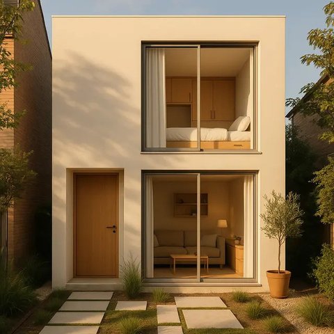 Model Rumah 4x6 Meter Mewah ala Minimalis (created by AI)