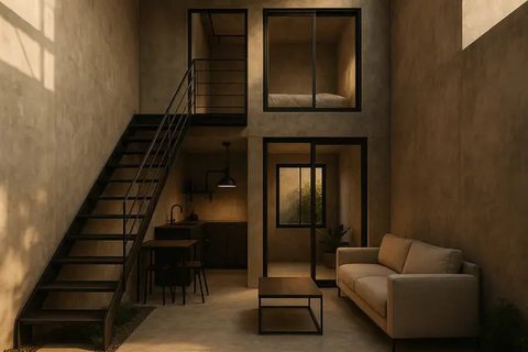 Model Rumah 4x6 Meter Mewah ala Minimalis (created by AI)