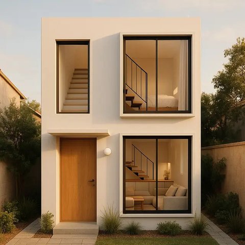 Model Rumah 4x6 Meter Mewah ala Minimalis (created by AI)