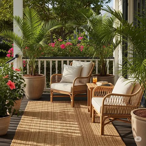 Desain Teras Rumah Kecil Minimalis Modern (created by AI)