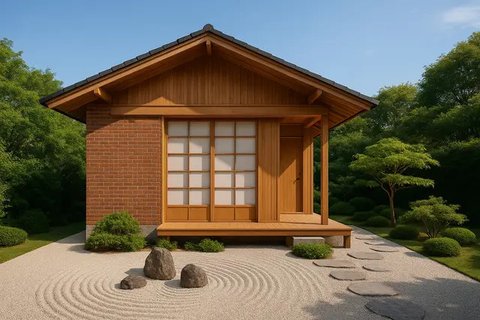 Model Rumah Kecil Tapi Cantik 5x7 Meter dari Bata Ekspos dan Kayu