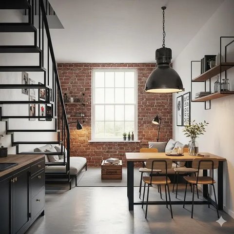 Inspirasi Desain Rumah Sederhana Sekali 2 Kamar Ukuran 4x6. Foto: Gemini