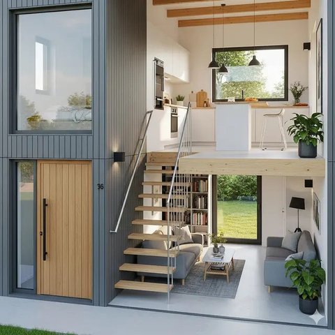 Inspirasi Desain Rumah Sederhana Sekali 2 Kamar Ukuran 4x6. Foto: Gemini