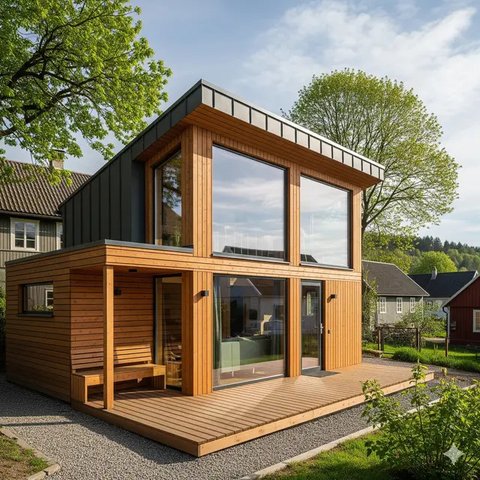 Rumah Kayu 4x6 Ala Pedesaan (Foto: Gemini AI)