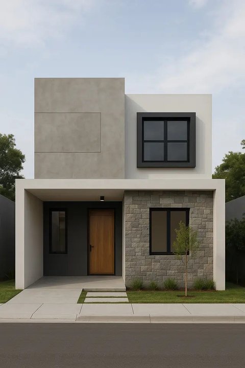 Desain Rumah 6x9 Atap Datar Minimalis/AI