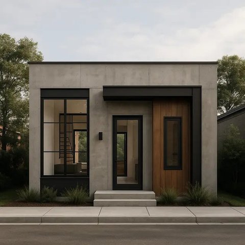 Desain Rumah 6x9 Atap Datar Minimalis/AI