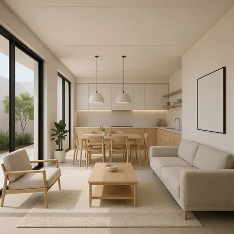 Desain Rumah 6x9 Atap Datar Minimalis/AI