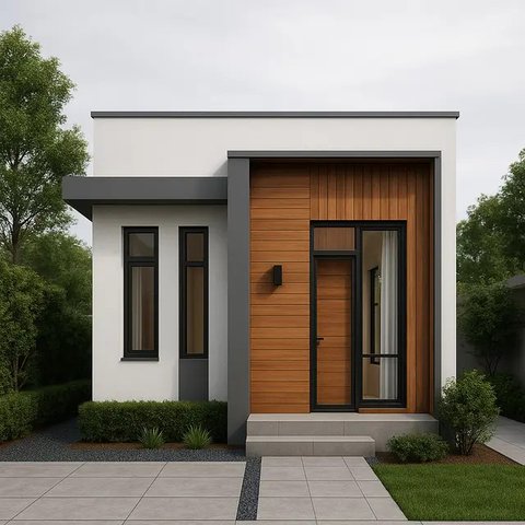 Desain Rumah 6x9 Atap Datar Minimalis/AI