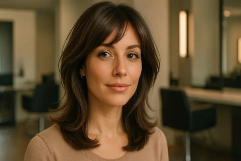 Model Rambut Layer untuk Ibu-Ibu Usia 30--40 Tahun (created by AI)