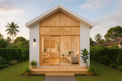 Desain Rumah Kecil 4x6 Mewah Estetik Kontemporer di 2025
