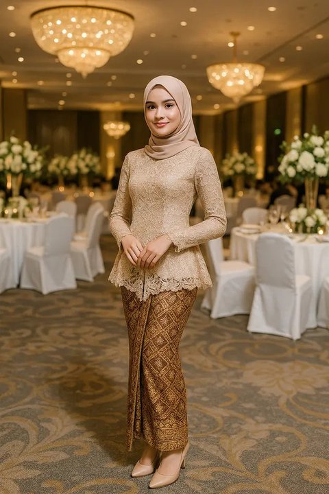 Model Baju Pesta Muslimah yang Anggun dan Elegan (created by AI)