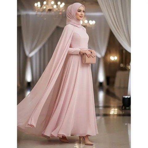 Model Baju Pesta Muslimah yang Anggun dan Elegan (created by AI)
