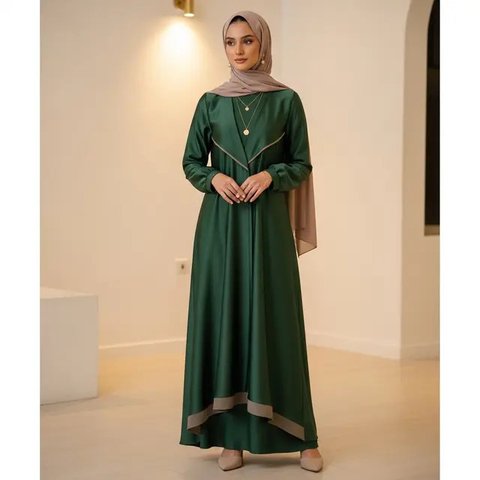 Model Baju Pesta Muslimah yang Anggun dan Elegan (created by AI)