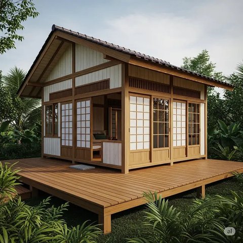 Inspirasi Desain Rumah Sederhana 50 Jutaan di Lahan Terbatas. Foto: Gemini