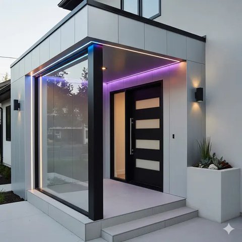 Model Teras Depan Rumah Sederhana tapi Elegan (Foto: Gemini)