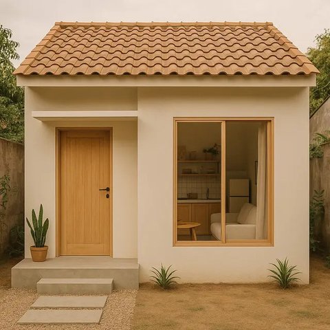 Inspirasi Rumah Sederhana Rp70 Jutaan di Lahan Terbatas (created by AI)