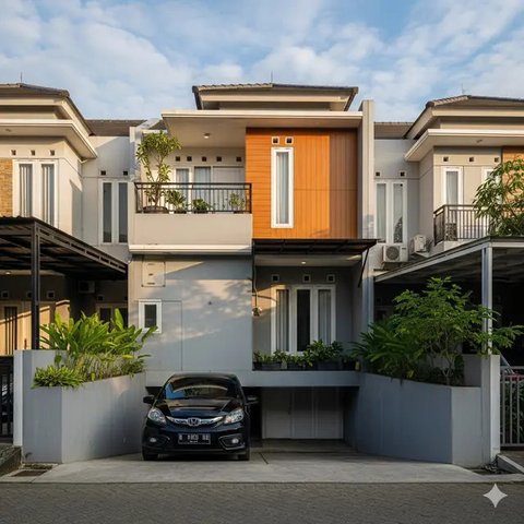 Desain Rumah Sempit Ada Garasi Mobil Kecil (Gemini)