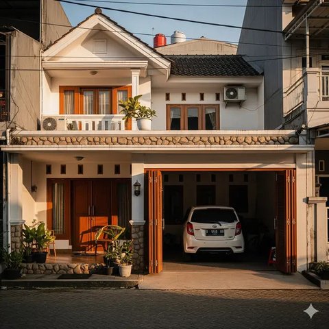 Desain Rumah Sempit Ada Garasi Mobil Kecil (Gemini)
