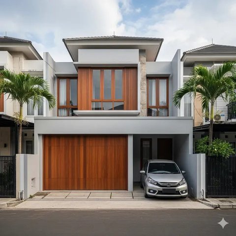 Desain Rumah Sempit Ada Garasi Mobil Kecil (Gemini)