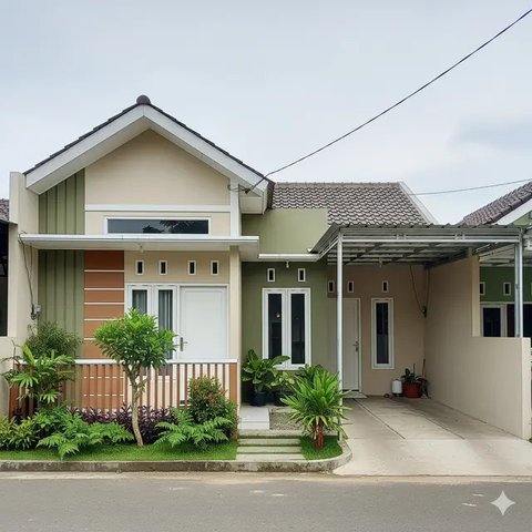 Desain Rumah Sederhana 3 Kamar di Kampung 6x12 Meter. (via Gemini)