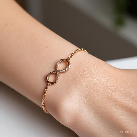 Model Gelang Bunga Hitam Rantai Emas Minimalis dan Elegan. Foto: Gemini