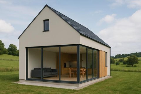 Model Rumah Sederhana Semi Permanen tapi Mewah di Desa (created by AI)