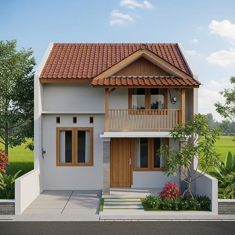 Rumah Sederhana 7x9 Meter. (Foto: Gemini AI)