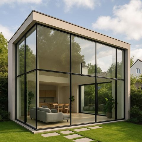 Rumah Minimalis Modern dengan Kaca Luas (Foto: ChatGPT)