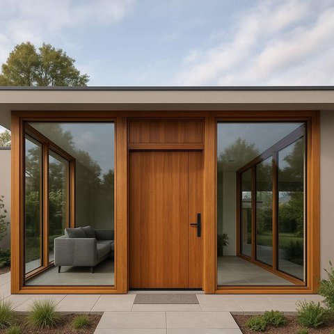 Rumah Minimalis Modern dengan Kaca Luas (Foto: ChatGPT)