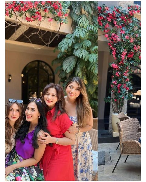 Potret Sarah Azhari mudik ke Indonesia yang disambut reuni artis sinetron 90-an. [IG: @dps_diahpermatasari]