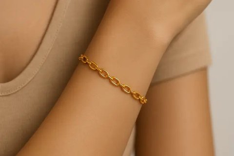 Rekomendasi Gelang Emas 24 Karat 1 Mayam Minimalis dan Stylish 2025,Cocok untuk Penggunaan Harian dan Investasi (sumber:AI)
