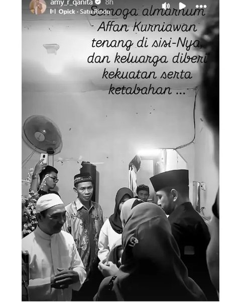 Raffi Ahmad dan Amy Qanita kunjungi rumah duka alm. Affan Kurniawan. [IG: @amy_r_qanita]