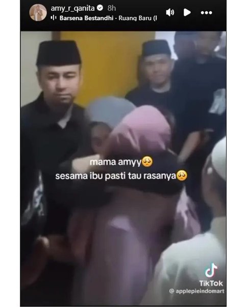 Raffi Ahmad dan Amy Qanita kunjungi rumah duka alm. Affan Kurniawan. [IG: @amy_r_qanita]