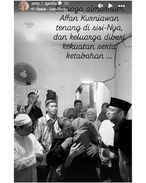 Raffi Ahmad dan Amy Qanita kunjungi rumah duka alm. Affan Kurniawan. [IG: @amy_r_qanita]