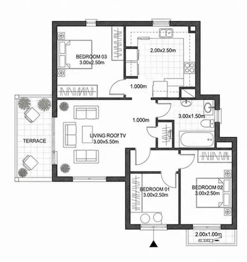 Rumah 9x6 meter (Liputan6.com/Gemini.ai)