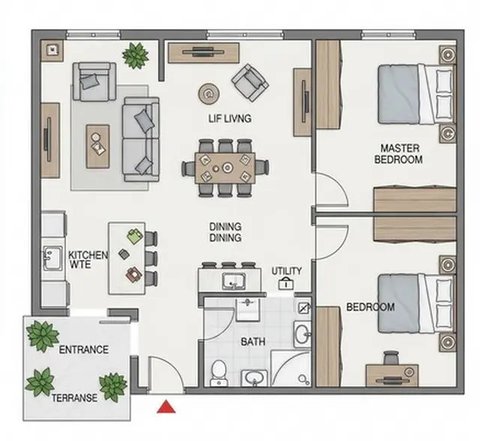 Rumah 9x6 meter (Liputan6.com/Gemini.ai)
