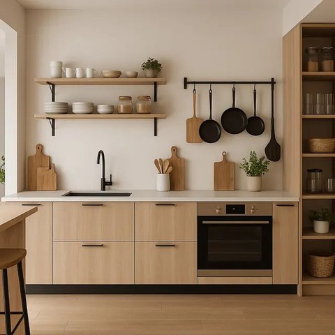 Desain Dapur Kecil Minimalis Modern dengan Konsep Open Space