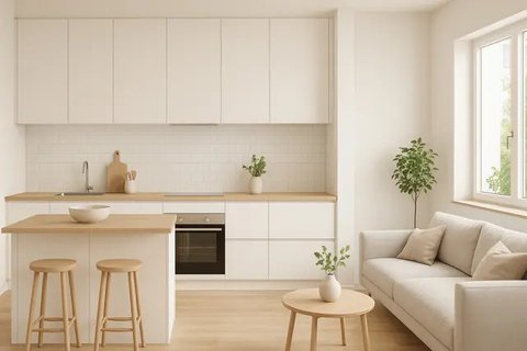 Desain Dapur Kecil Minimalis Modern dengan Konsep Open Space
