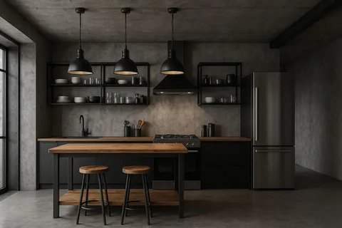 Desain Dapur Kecil Minimalis Modern dengan Konsep Open Space