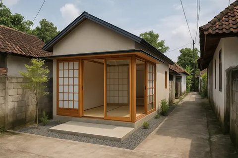 Model Rumah Gaya Jepang Minimalis Rp 100 Juta di Gang Sempit