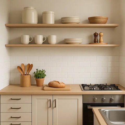 Tips Menata Dapur Kecil Minimalis dengan Rak Terbuka
