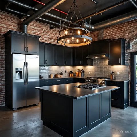 Meja Dapur Beton dengan Finishing Polished (Foto: Rizka Nur Laily via ChatGPT)
