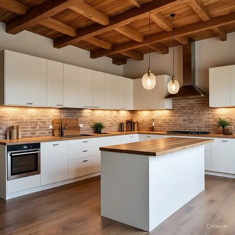 Meja Dapur Beton dengan Finishing Polished (Foto: Rizka Nur Laily via ChatGPT)