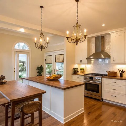 Meja Dapur Beton dengan Finishing Polished (Foto: Rizka Nur Laily via ChatGPT)