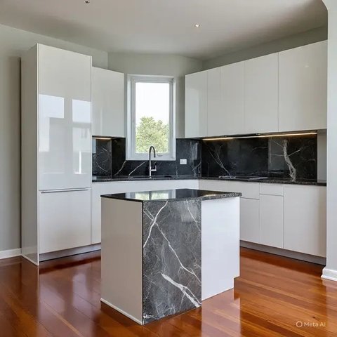Meja Dapur Beton dengan Finishing Polished (Foto: Rizka Nur Laily via ChatGPT)