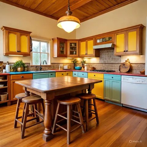 Meja Dapur Beton dengan Finishing Polished (Foto: Rizka Nur Laily via ChatGPT)