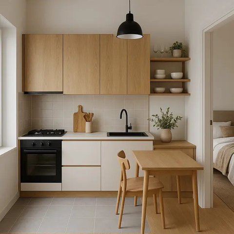 Desain Dapur Dekat Kamar Tidur/AI