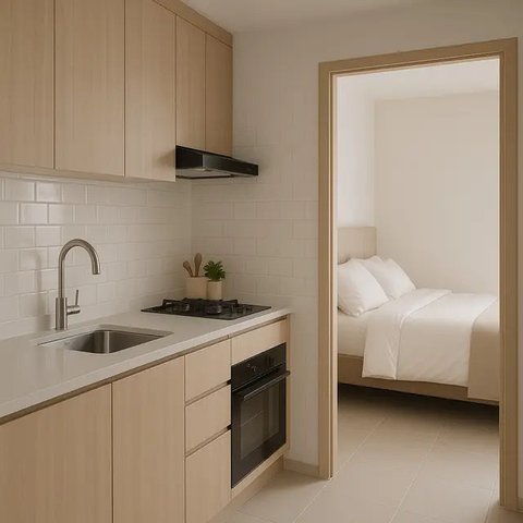 Desain Dapur Dekat Kamar Tidur/AI