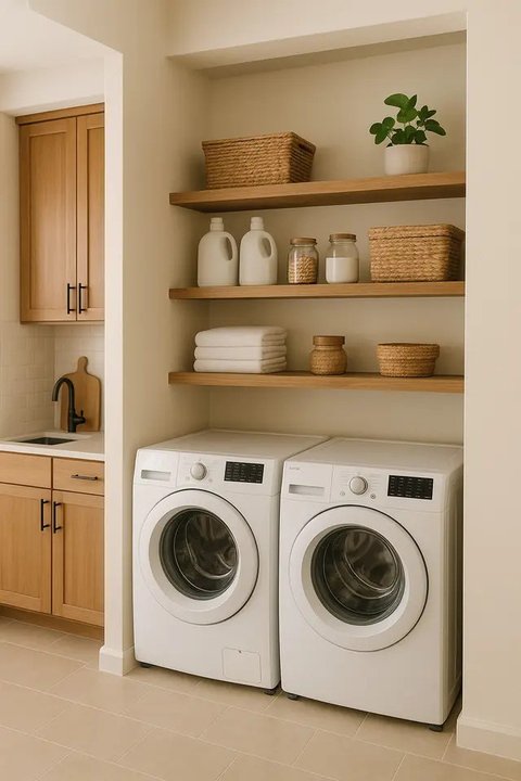 Inspirasi Laundry Room Kecil Dekat Dapur/AI