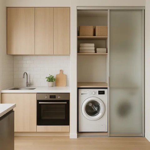 Inspirasi Laundry Room Kecil Dekat Dapur/AI